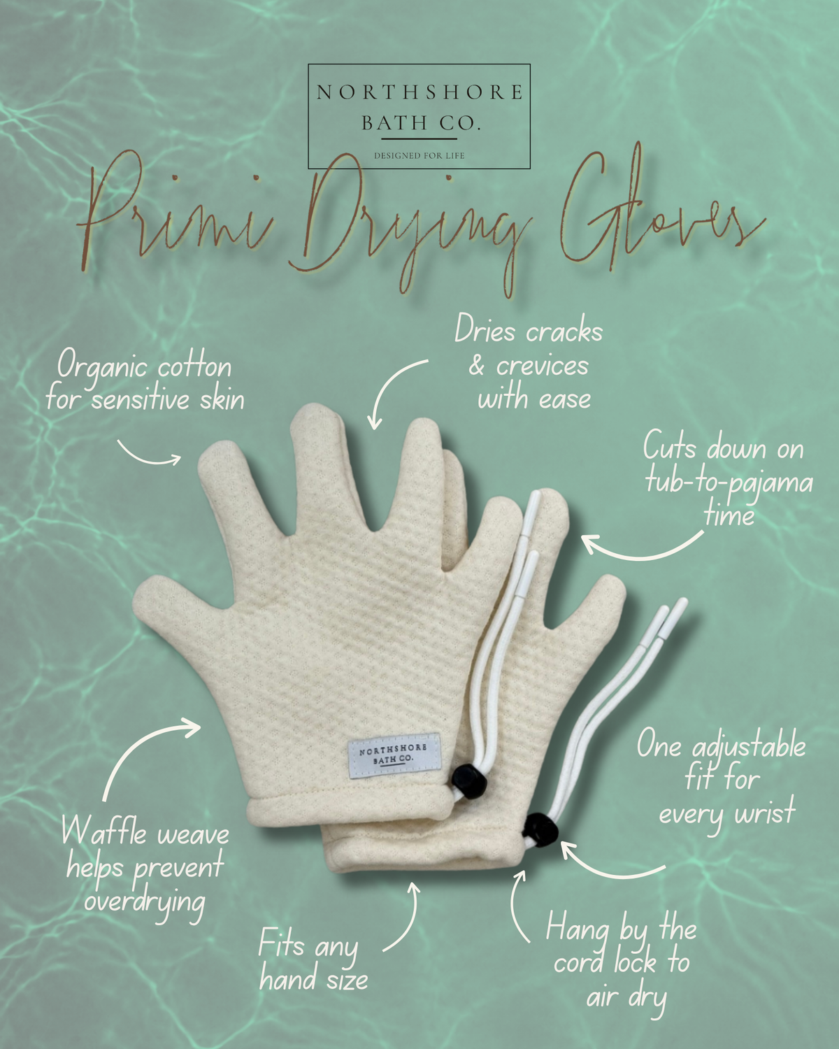 Primi Tub-to-Towel 3-Pack: Complete Wash & Dry Glove Sets