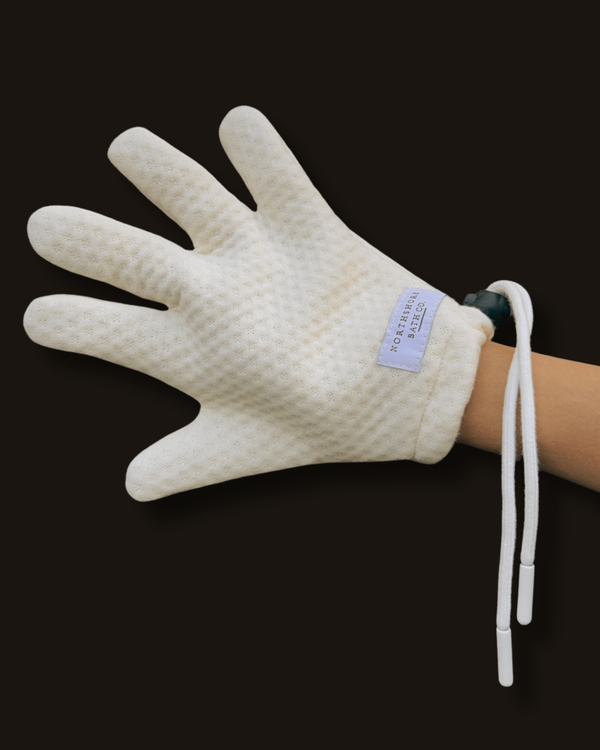 Primi Drying Glove: Organic Cotton Waffle Weave Baby Towel Glove
